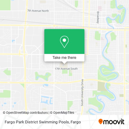 Fargo Park District Swimming Pools map