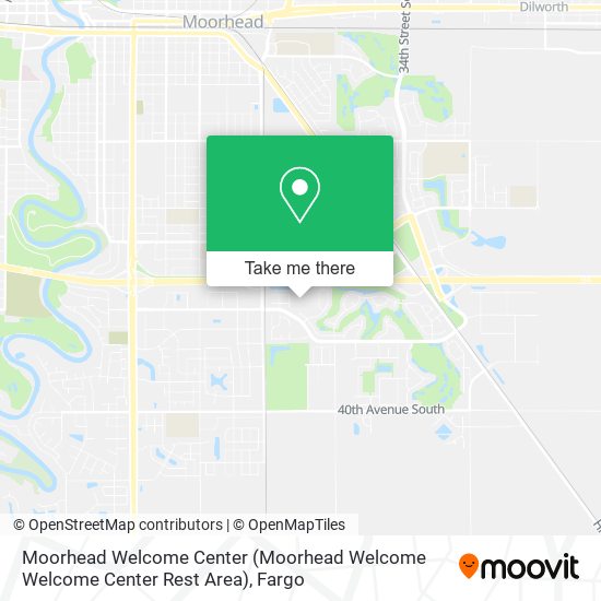 Mapa de Moorhead Welcome Center (Moorhead Welcome Welcome Center Rest Area)