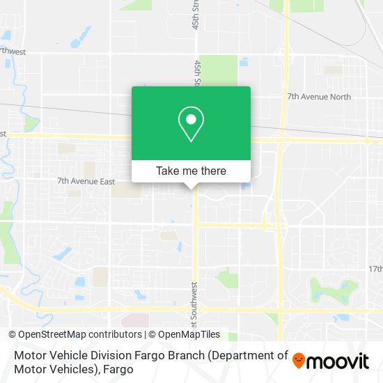 Mapa de Motor Vehicle Division Fargo Branch (Department of Motor Vehicles)