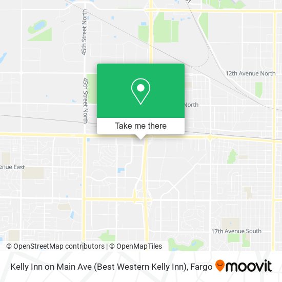 Mapa de Kelly Inn on Main Ave (Best Western Kelly Inn)