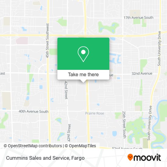 Cummins Sales and Service map