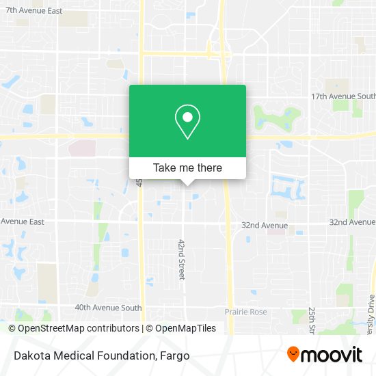 Mapa de Dakota Medical Foundation