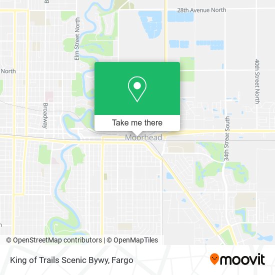 King of Trails Scenic Bywy map