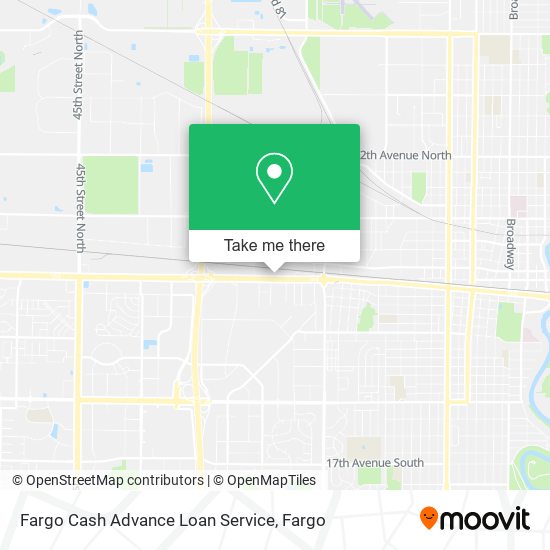 Fargo Cash Advance Loan Service map