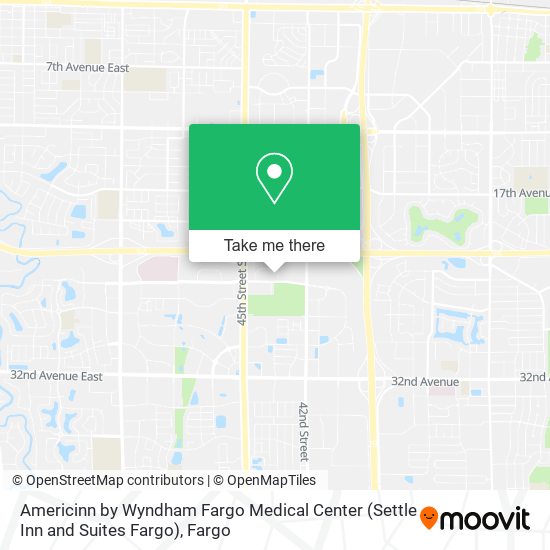 Mapa de Americinn by Wyndham Fargo Medical Center (Settle Inn and Suites Fargo)