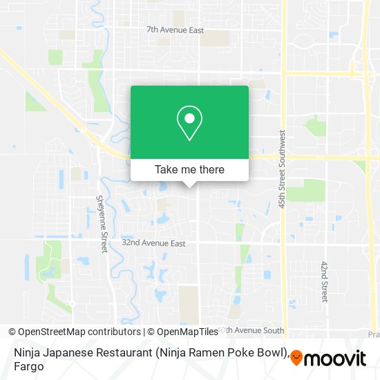 Mapa de Ninja Japanese Restaurant (Ninja Ramen Poke Bowl)