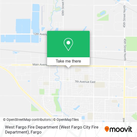 West Fargo Fire Department map