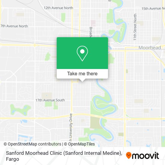 Mapa de Sanford Moorhead Clinic (Sanford Internal Medine)