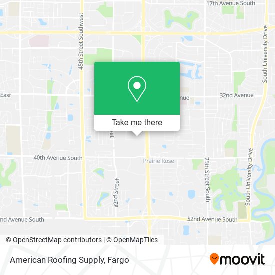 Mapa de American Roofing Supply