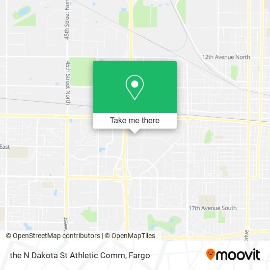 the N Dakota St Athletic Comm map