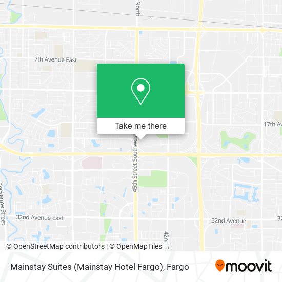 Mapa de Mainstay Suites (Mainstay Hotel Fargo)