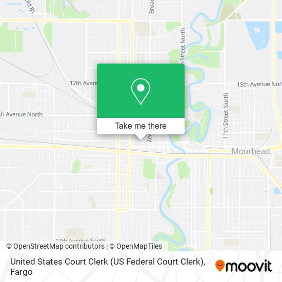 Mapa de United States Court Clerk (US Federal Court Clerk)