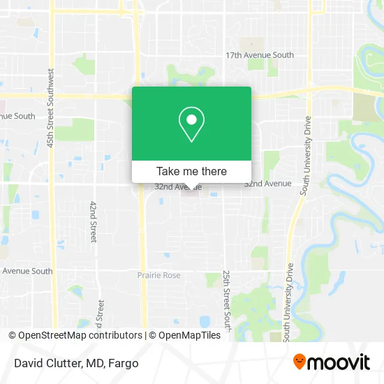 David Clutter, MD map