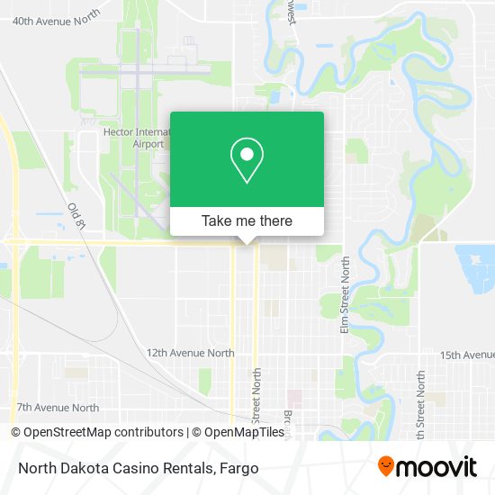 North Dakota Casino Rentals map