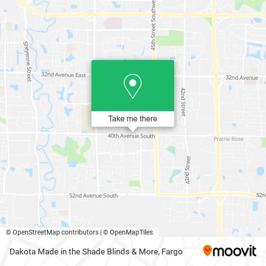 Mapa de Dakota Made in the Shade Blinds & More