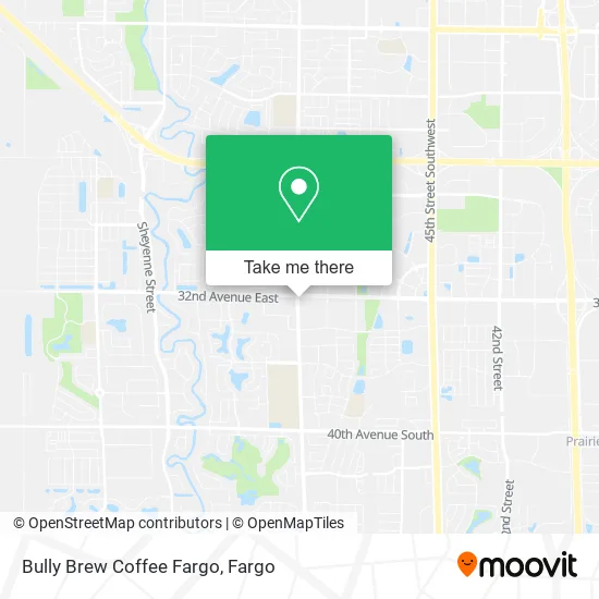 Bully Brew Coffee Fargo map
