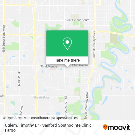 Mapa de Uglem, Timothy Dr - Sanford Southpointe Clinic