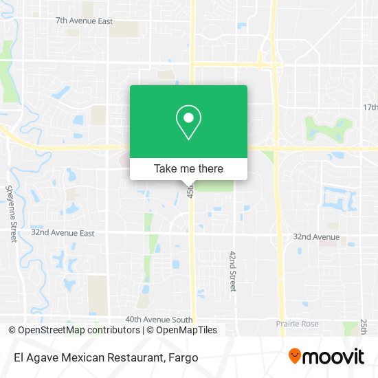 Mapa de El Agave Mexican Restaurant