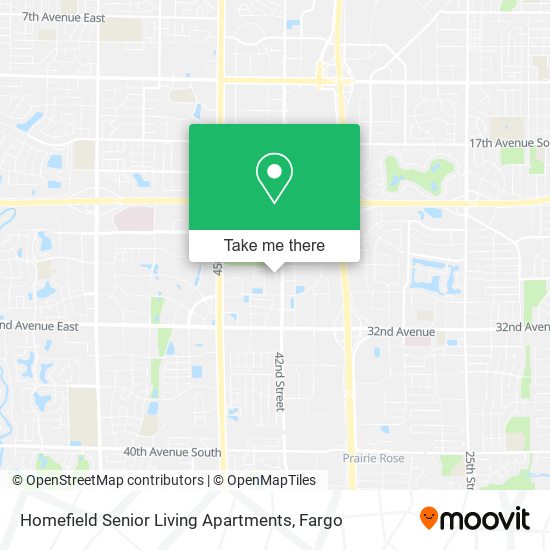 Homefield Senior Living Apartments map