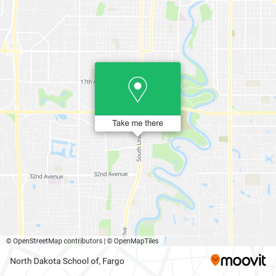 Mapa de North Dakota School of