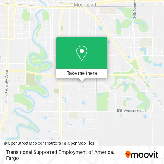 Transitional Supported Employment of America map