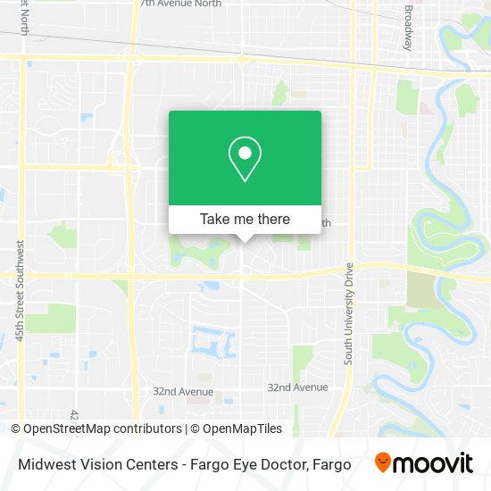 Midwest Vision Centers - Fargo Eye Doctor map