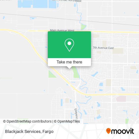 Blackjack Services map