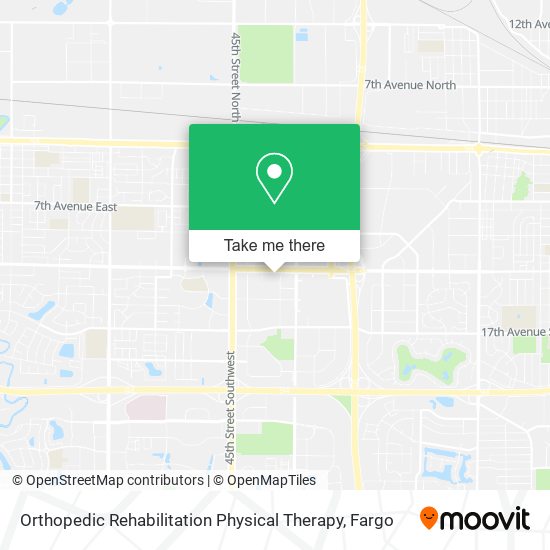 Orthopedic Rehabilitation Physical Therapy map