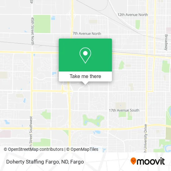 Doherty Staffing Fargo, ND map