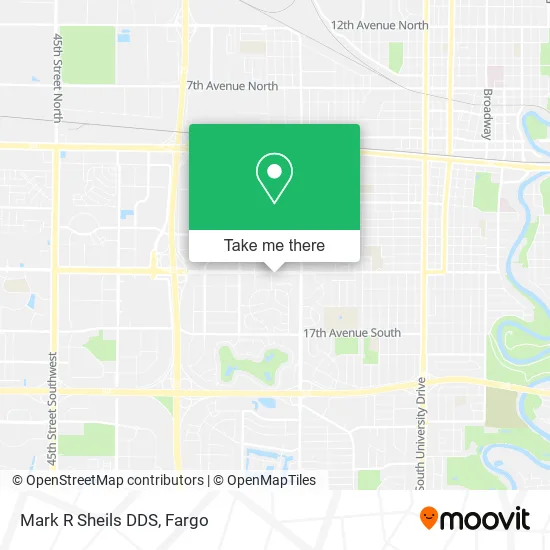Mark R Sheils DDS map