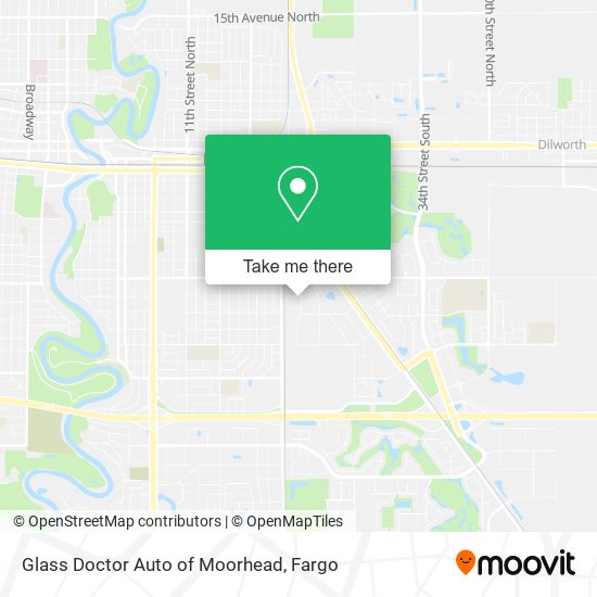 Glass Doctor Auto of Moorhead map