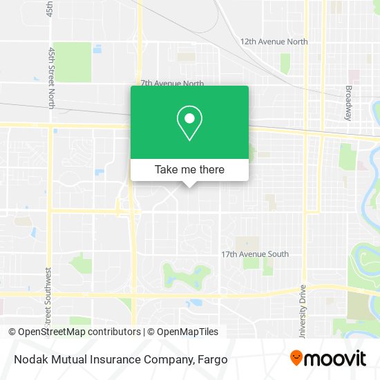 Mapa de Nodak Mutual Insurance Company