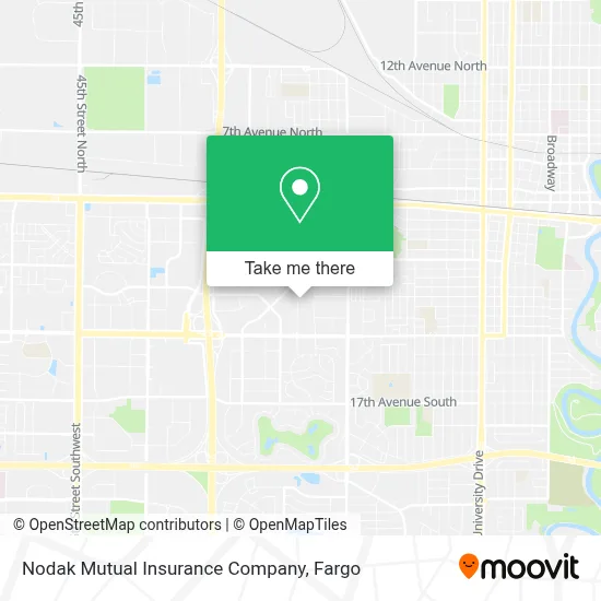 Nodak Mutual Insurance Company map