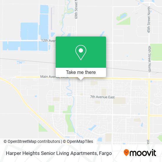 Mapa de Harper Heights Senior Living Apartments