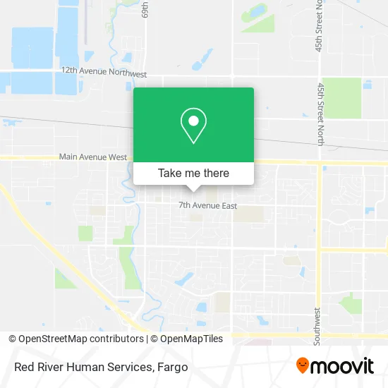 Red River Human Services map