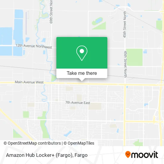 Amazon Hub Locker+ (Fargo) map