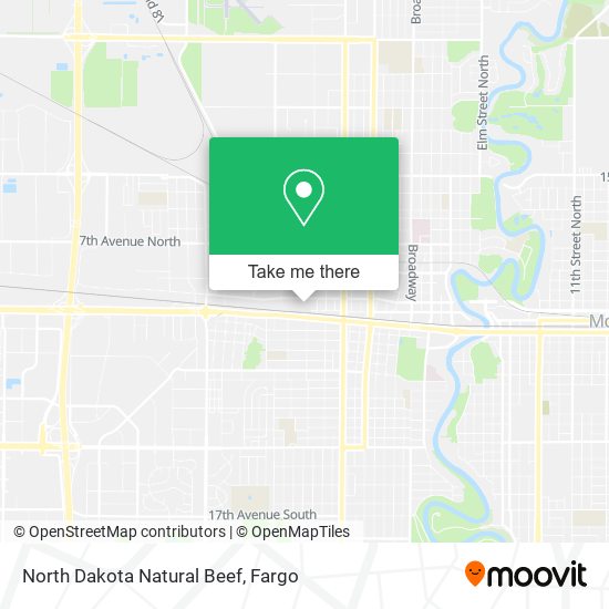 Mapa de North Dakota Natural Beef