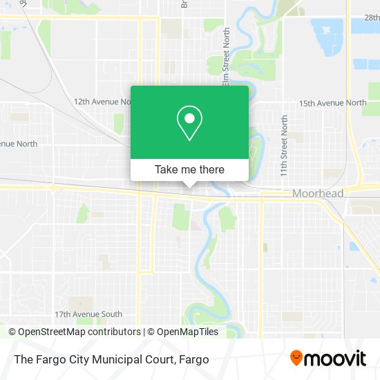 The Fargo City Municipal Court map