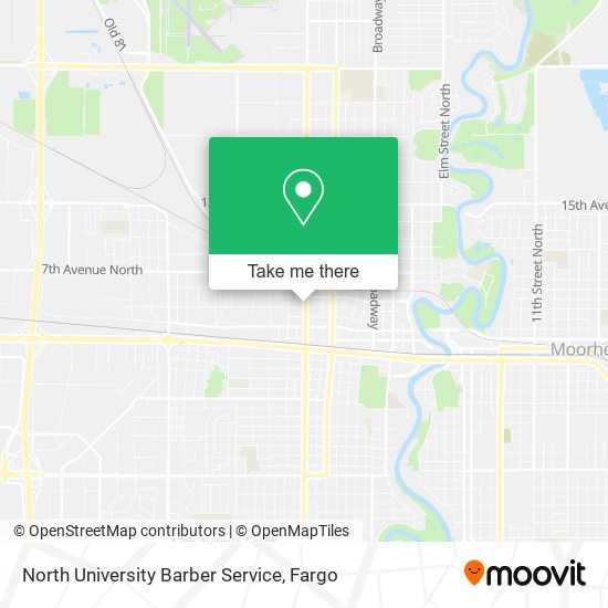 North University Barber Service map