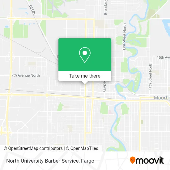 North University Barber Service map