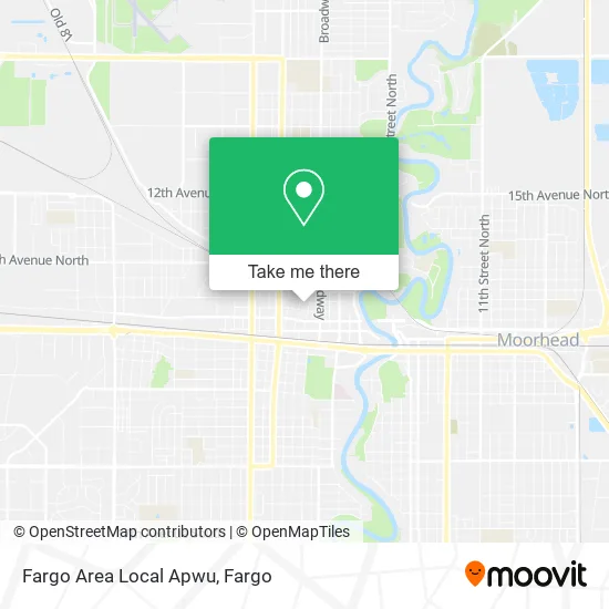 Fargo Area Local Apwu map