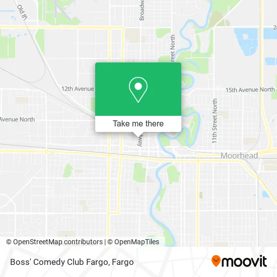Boss' Comedy Club Fargo map