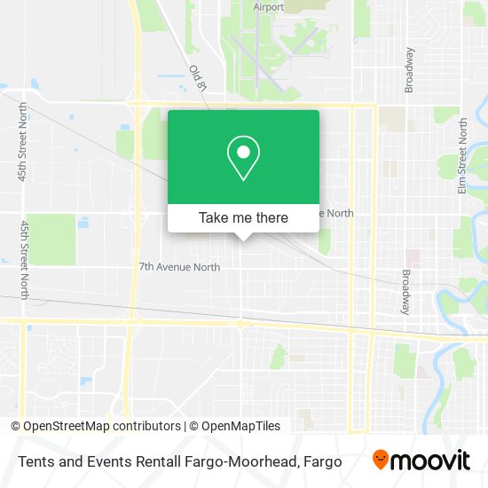 Mapa de Tents and Events Rentall Fargo-Moorhead