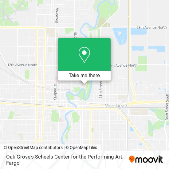 Mapa de Oak Grove's Scheels Center for the Performing Art