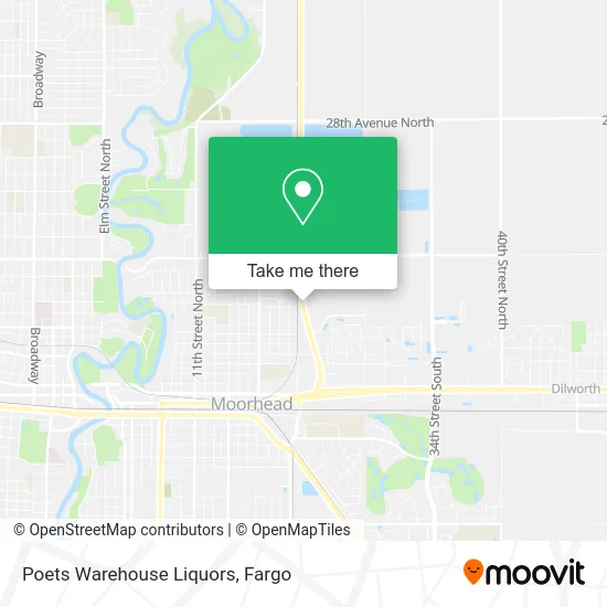 Poets Warehouse Liquors map