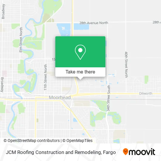 JCM Roofing Construction and Remodeling map