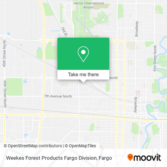 Weekes Forest Products Fargo Division map