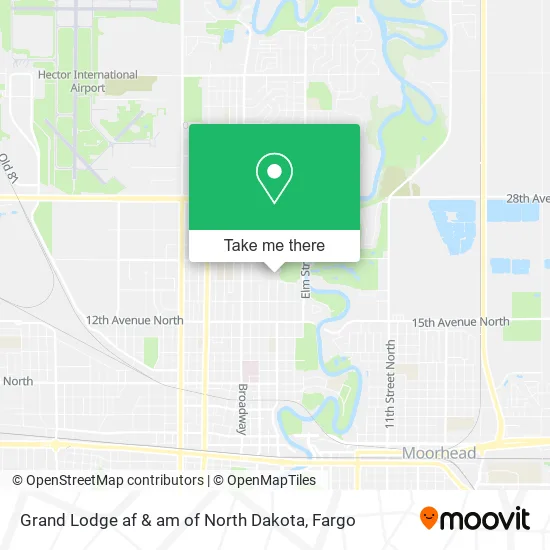 Mapa de Grand Lodge af & am of North Dakota