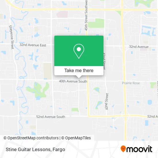 Mapa de Stine Guitar Lessons