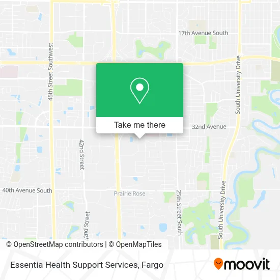 Essentia Health Support Services map